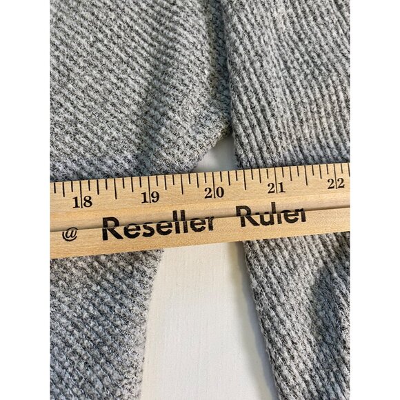White House Black Market Sweater Womens M Gray Pullover Ribbed V Neck Casual - Picture 6 of 9